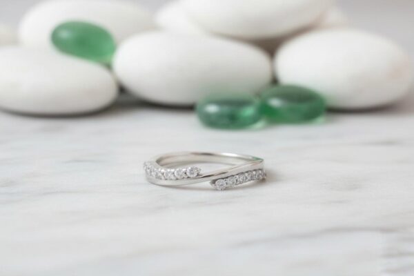 Double Curve Ring in Sterling Silver 925