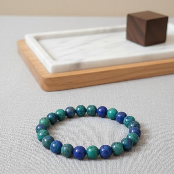 Azurite -Malachite Bead Bracelet