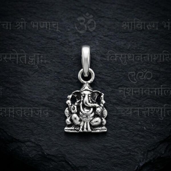 Minimalist Lord Ganesha Daily Wear Silver Pendant