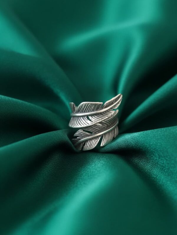 Feather Wrap Ring in Sterling Silver 925