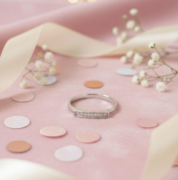 Aurevia Modern Bar Ring in Sterling Silver 925