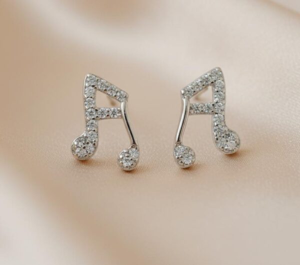 Melody Sparkle CZ Studs in Sterling Silver 925