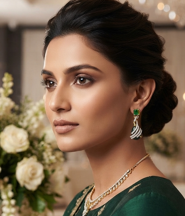 Contemporary silver jewelry for an Indian festive wardrobe
