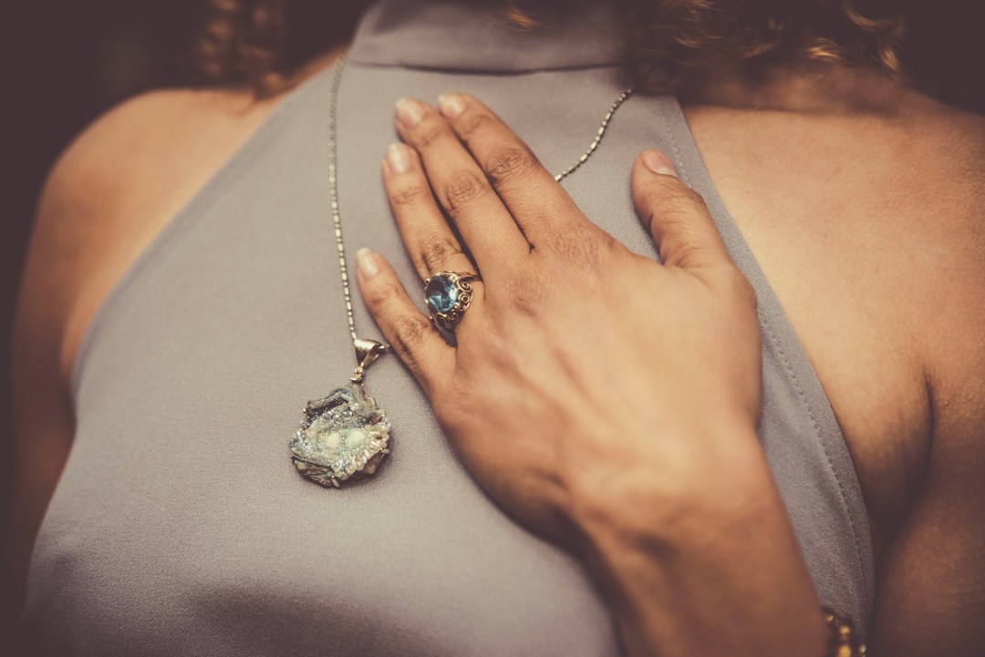 Contemporary silver jewelry styling detail